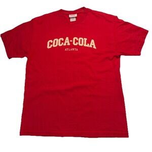 Vintage COCA-COLA Coke Embroidered 3-D Spell Out T-Shirt Size Large